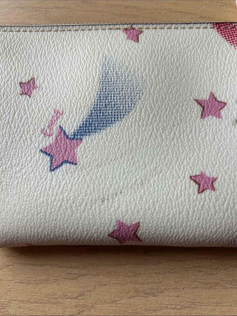 Coach White Leather Disco Star Print Wristlet - Picture 7 of 8